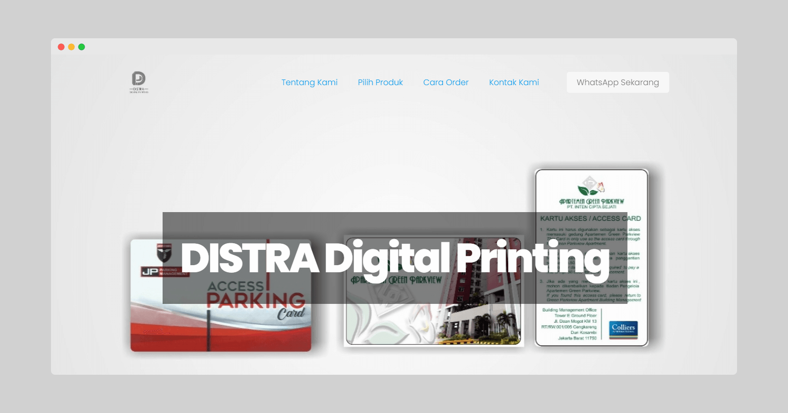 Website Klien Distra Digital Printing
